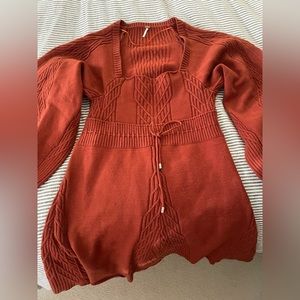 Free People sweater dress size XL brand new without tags! burnt sienna color